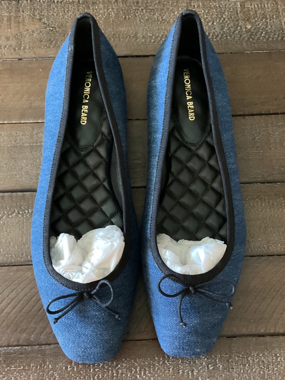 💐NWOT💐Veronica Beard Beatrix Denim Ballet Flat - size 9M